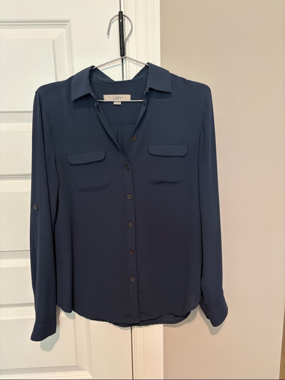 LOFT Button-Down Long Sleeve Shirt